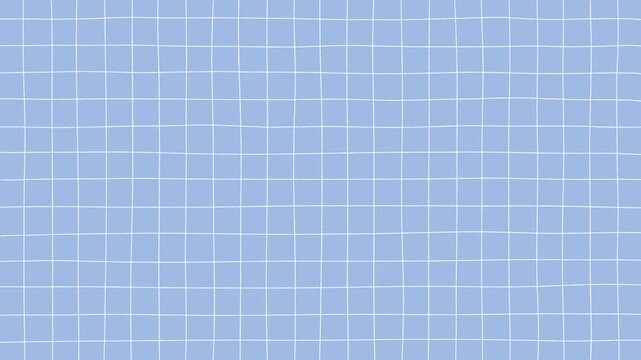 White Hand Drawn Grid Pattern on Blue Background, Looping Motion Graphic Video

