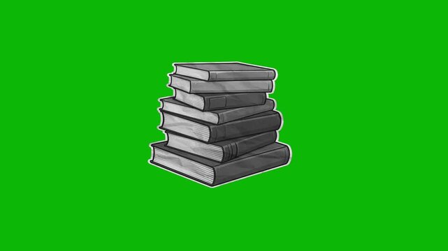 Paper fold book stack craft animation video