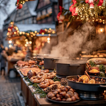 Alsatian Christmas Market Food Stall