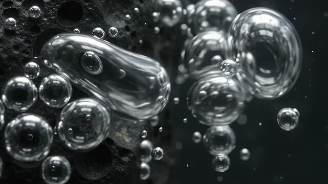 Natural Effervescence Gas Bubble Nucleation in Basalt Rock