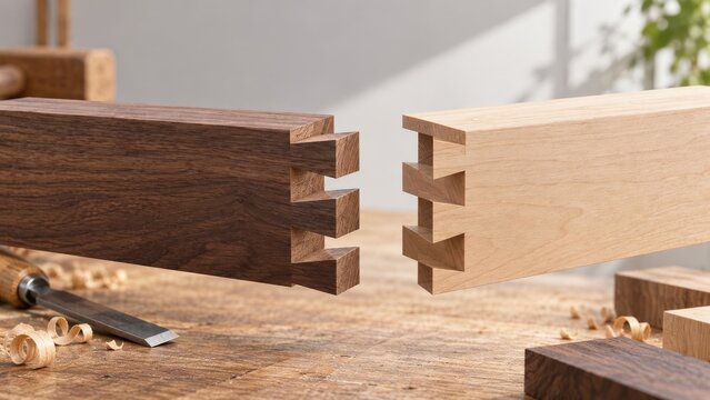 Precision Dovetail Trust Joint Isometric Arrangement
