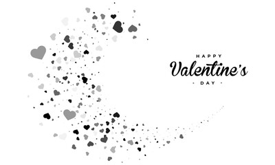 Fototapeta na wymiar Heart shape confetti falling isolated on white background. Confetti heart background