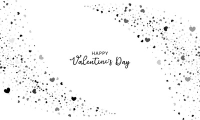 Fototapeta na wymiar Heart shape confetti falling isolated on white background. Confetti heart background
