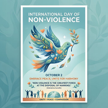 vector illustration of a international day of non - violence