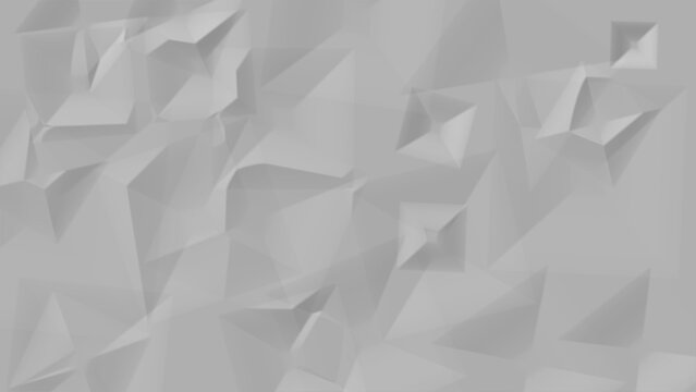 Gray polygonal pattern features fractured geometric shapes and facets
