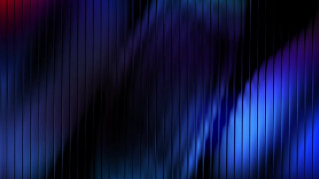 Vertical blue light rays moving across dark metallic textures in a smooth digital animation that creates a seamless looping background effect for modern professional creative videos.