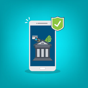 Cashless Payment and Mobile Wallet Banking Concept