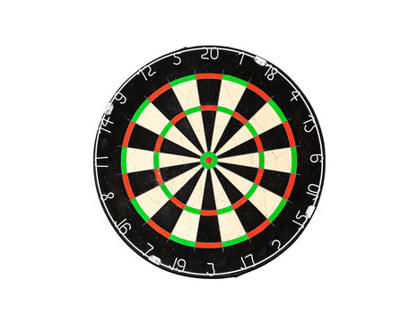 Professional dartboard on a white background
