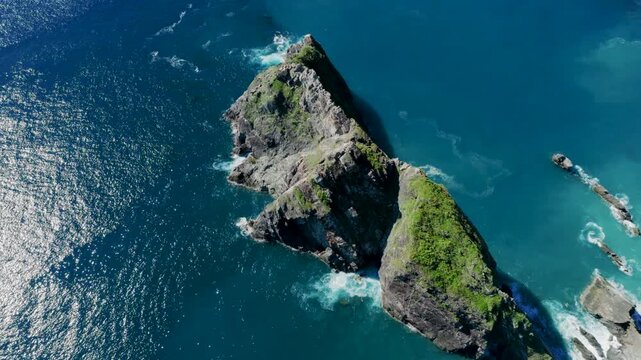 Aerial view of Wuyan cape in Taiwan