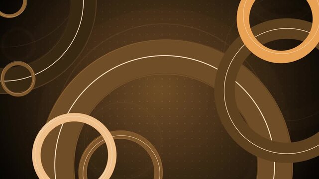 Monochrome concentric rings background animation, Abstract monochrome background with overlapping concentric rings and dotted gradient center