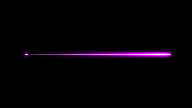 Ping blue neon laser line animation black background, 