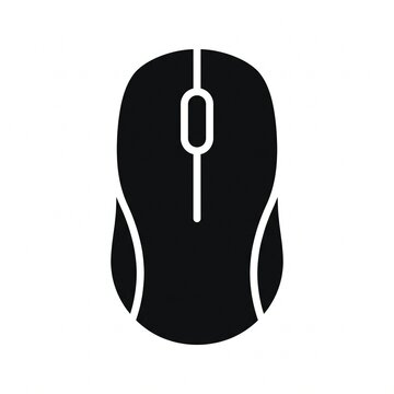 Computer mouse device icon symbol with computer technology peripheral