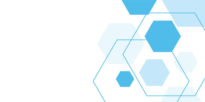 Abstract blue hexagon banner background. Eps10 vector