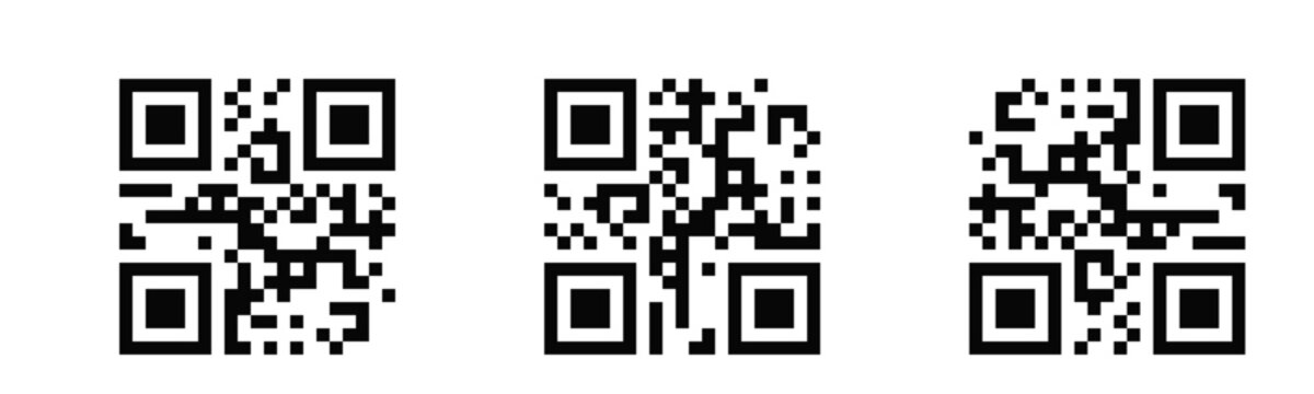 Scan me QR code icon.  encrypted information symbol, and mobile scanning. vector illustration