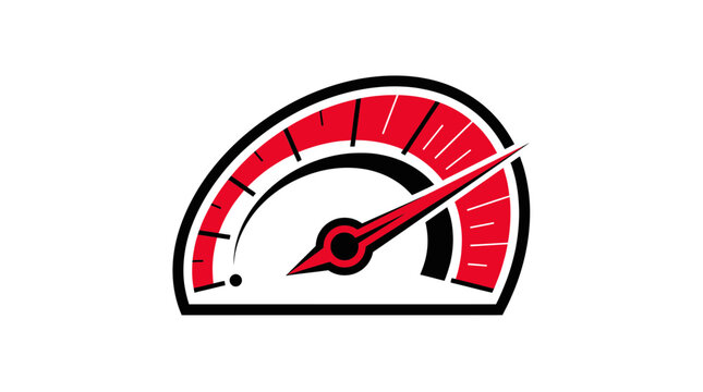 Speedometer isolated on transparent background