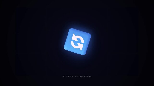 Digital Icon with Blue Lightning Symbol in Dark Background.