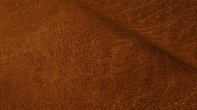 Rich Chestnut Brown Leather Waves Forming a Seamless Looped Motion with Natural Texture and Refined Luxury Material Character for Premium Modern Backgrounds