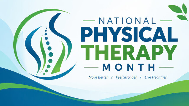 National Physical Therapy Month awareness logo design