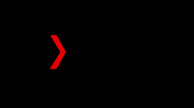 Red color left sight moving business arow 4k animation.
