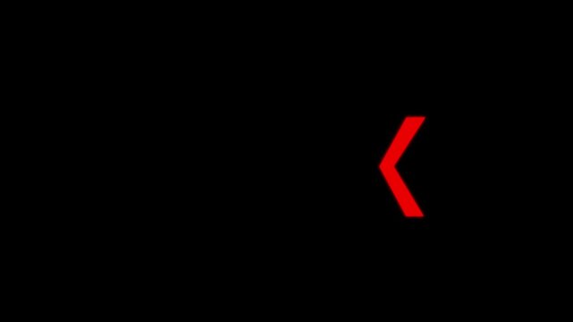 Red color right sight moving business arow 4k animation.