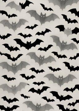 Spooky bats pattern wallpaper.