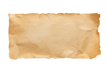 Fototapeta premium Torn old parchment paper isolated on transparent background