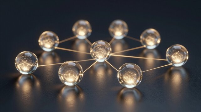 Luminescent Glass Sphere Network
