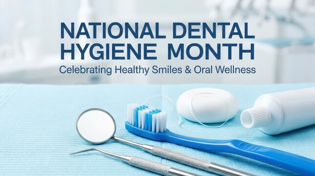 National Dental Hygiene Month poster design