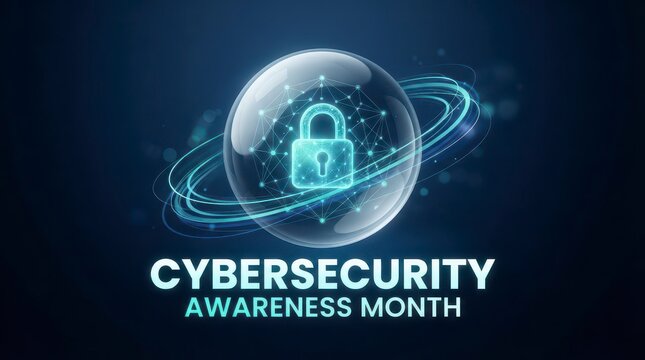 Cybersecurity awareness month illustration