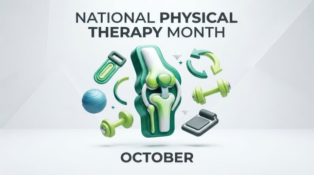 National Physical Therapy Month illustration October
