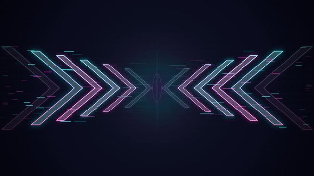 Modern geometric light trails forming symmetrical abstract design pattern