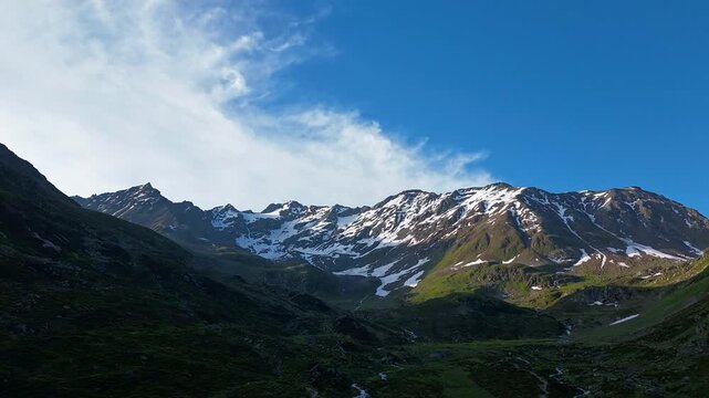 Hyperlapse - Aerial view of scenery in Switzerland - Europe