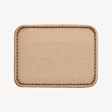 Blank fabric patch rectangle