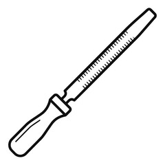 Fototapeta premium Metal rasp file tool icon