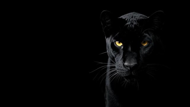 Black Panther Emerging from Darkness.