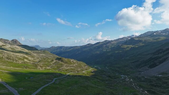 Hyperlapse - Aerial view of scenery in Switzerland - Europe