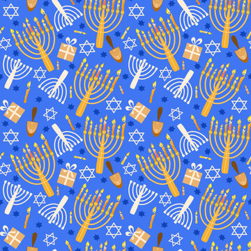 seamless hanukkah pattern