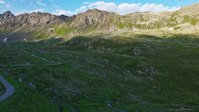 Hyperlapse - Aerial view of scenery in Switzerland - Europe