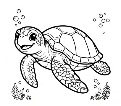 sea turtle vector illustration