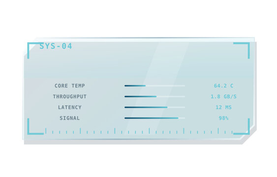 Futuristic HUD Panel Vector Graphic Design Element
