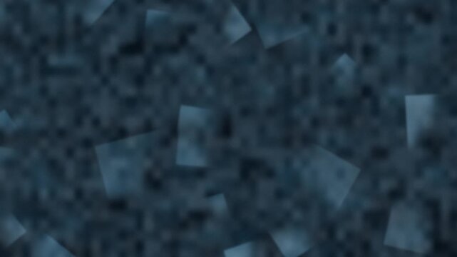 Abstract dark blue geometric mosaic pattern. 2d animation
