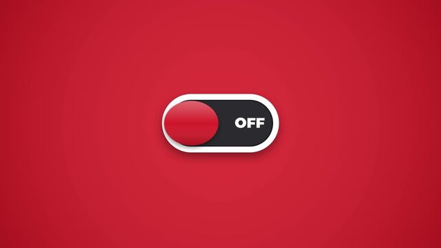 Toggle handheld console button animation changing between on and off