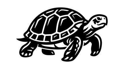 Fototapeta premium Large land tortoise or turtle shell icon.