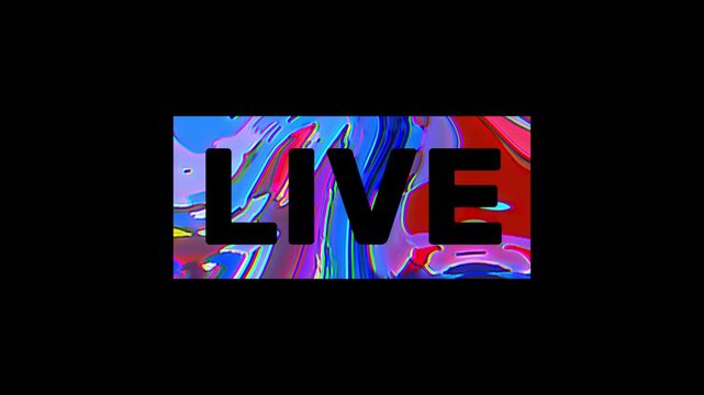 live text box animation fluid flow effect on black