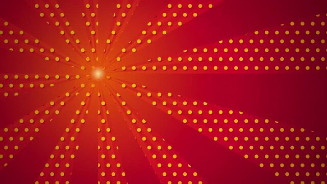 Retro pop art sunburst rotating seamless loop motion background