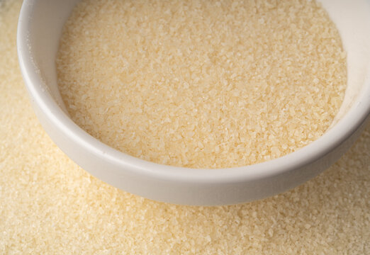 Gelatin powder macro texture