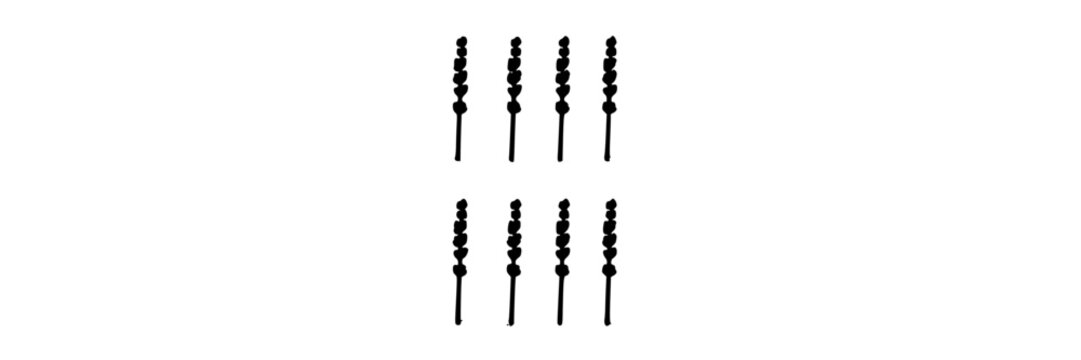 Floral Ideograms Set, Minimalist Botanical Icons, Elegant Line Art Design Featuring Ideogram, Nature