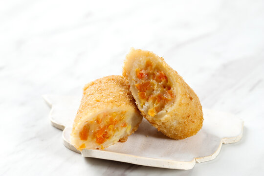 Risoles Ragout on White Table