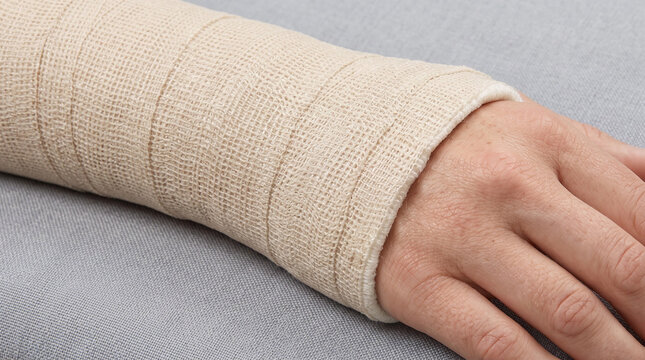 Fotograf&iacute;a de Detalle de Fractura de Brazo con Yeso