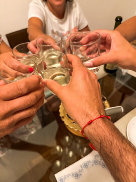 Toasting with friends